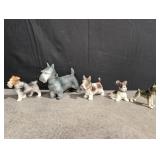 Ceramic Schnauzer Dog Figurines, some marked m