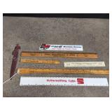 Lot of 6 advertising rulers
