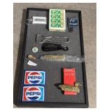 10 small vintage advertising items