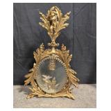 Bevel glass cast metal 10' perfume bottle CA 1930