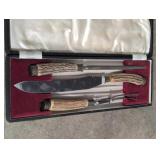 Carving set Made in Sheffield England, the knife