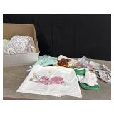 Aprons, doilies, table clothes etc