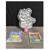 Vintage Candy Pocket Popple, cake pan and books