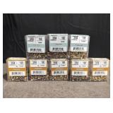 Four boxes of #4 - 1/2' brass screws, four boxes