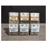Three boxes of #5 - 5/8' wood screws, Three b