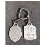 Birtle MB dog tags 1949 and 1950