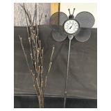 Blue light up branches and thermometer