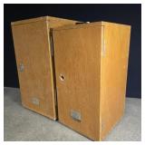 2 wood microscope cabinets - Olympus Tokyo is 8'