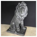 Plaster form lion decorative outdoor piece 24'
