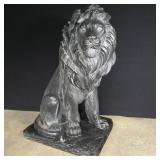 Plaster form lion decorative outdoor piece 24'