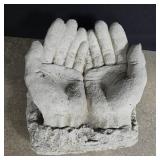 Feeding hands concrete ornament 9' x 9'
