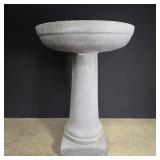 Terra cotta bird bath 14' diameter 19' h