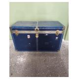 Blue vintage trunk 42' w x 20' d x 24' h  cedar