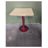 Vintage metal base table - 24' square and 29 1/2'