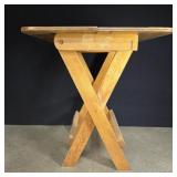 Small folding wooden table