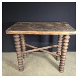 Wooden bench with spindle legs made in PEI, 18' w