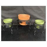 Flower pot stands and some small pots