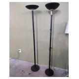 Two tall pole lamps, one needs a different type