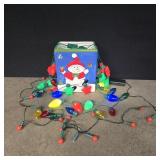 Ceramic Christmas vase and battery powered lights