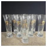 8 Olypic logo drinking glasses 8' high