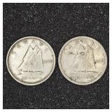 Canadian dimes 1940, 1941