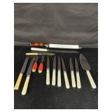 Wooden box with Sheffield England stainless steel