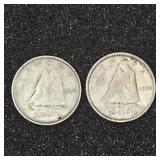 Canadian dimes 1950, 1951