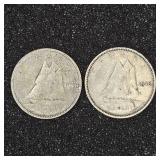 Canadian dimes 1946, 1947