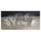 Crystal bowls and glasses
