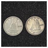 Canadian dimes 1940, 1943