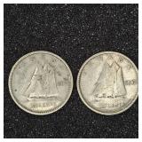 Canadian dimes 1943, 1944