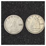 Canadian dimes 1940, 1943