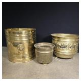 Brass flower pots - Large one is 10' high, medium
