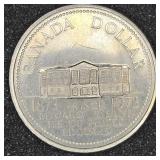 Canadian centennial silver dollar  coin 1873-1973