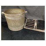 Brass planter and boot scraper
