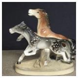 Vintage running horses figurine - Made in