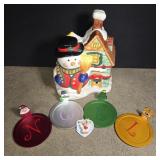Snowman cookie jar 11' high