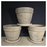 Clay flower pots