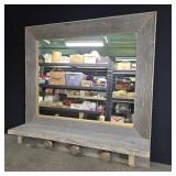 Rustic looking framed mirror 24' h x 25' w