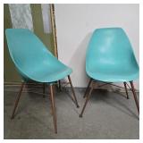 1960's MCM 'Alladin' style molded plastic chair