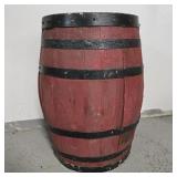 Red wooden barrel 21' high