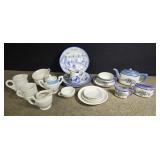 Assortment of miniature tea set pieces