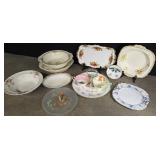 Assorted China plates, bowls, cups