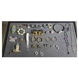 Assorted costume jewelry