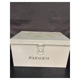 Metal lock box 15' w x 10' d x 8' h with two