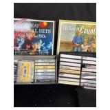 Records, cassettes and CDs
