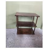 Wooden 3 shelf spindle leg side table 24' w x 14'