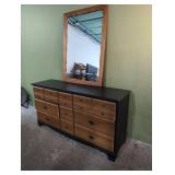 Dresser with mirror grey/brown. 59'w x 16.5'd x