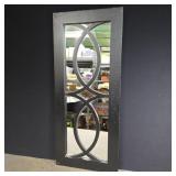 Mirrored wall hanging, has 4 small holes where is