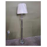 Silver with glass stand lamp, tested, 61' h